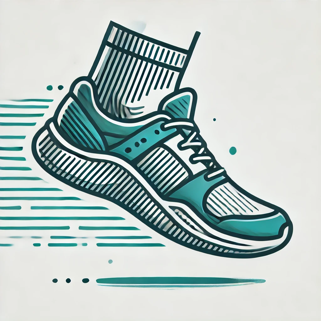 Pé de uma pessoa a correr